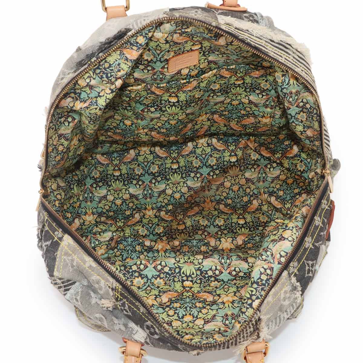 Louis Vuitton Monogram Denim Patchwork Bowie Hand Bag Black — view 6