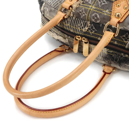 Louis Vuitton Monogram Denim Patchwork Bowie Hand Bag Black — view 5