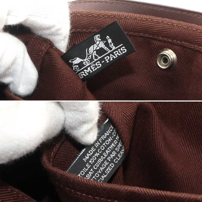 Hermes Valparaiso PM Hand Bag Toilet Blanc Leather Havana Silver — view 8