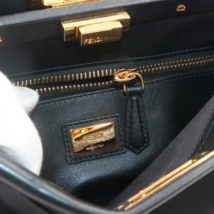 Fendi Peekaboo 2-Way Bag Leather Nero Black Braided — view 8