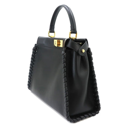 Fendi Peekaboo 2-Way Bag Leather Nero Black Braided — view 4