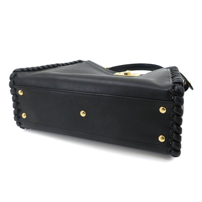 Fendi Peekaboo 2-Way Bag Leather Nero Black Braided — view 5