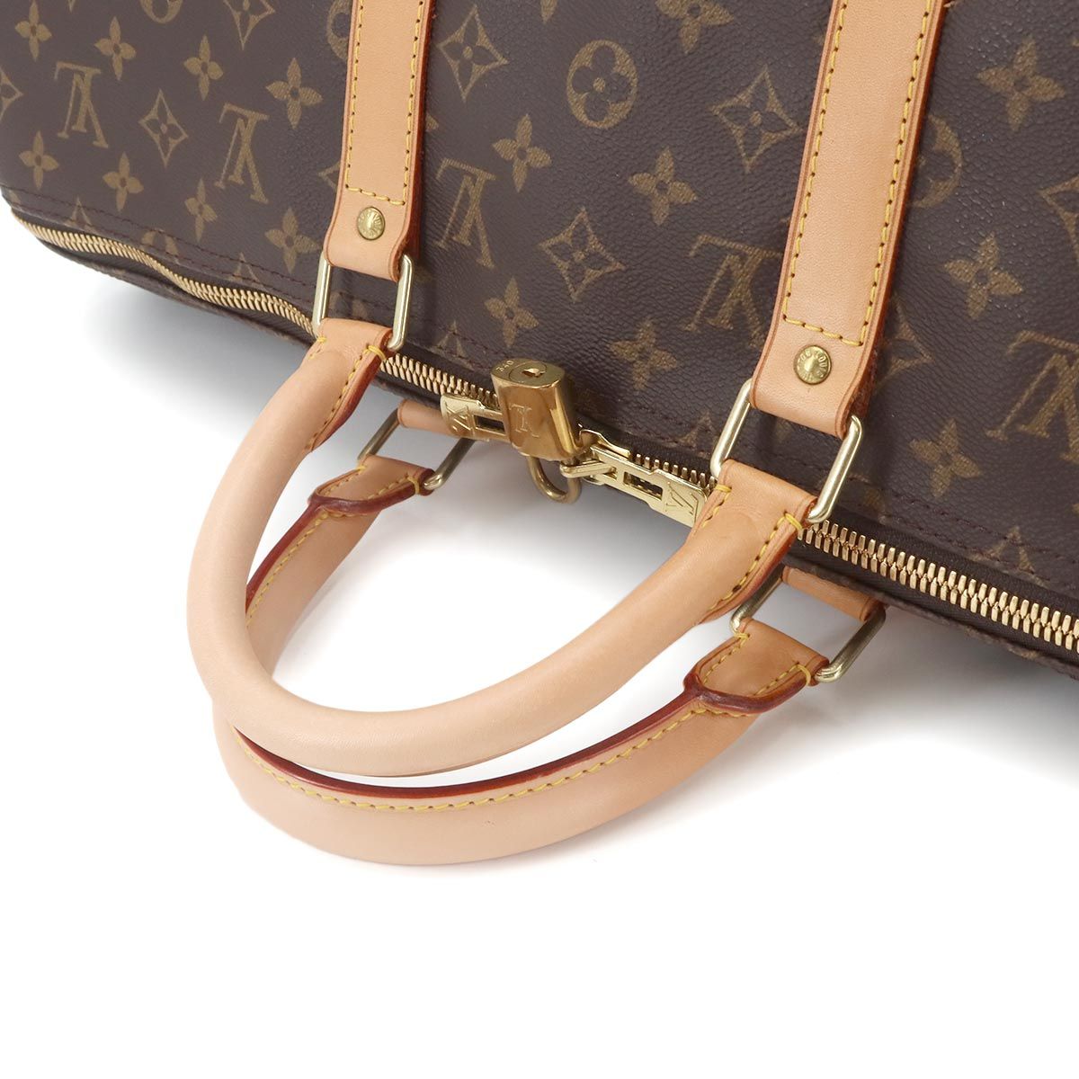 Louis Vuitton Monogram Keepall 50 Boston Bag Brown — view 5