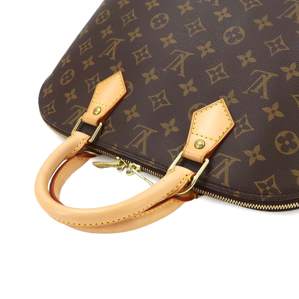 Louis Vuitton Monogram Alma Hand Bag Brown Gold PM — view 6