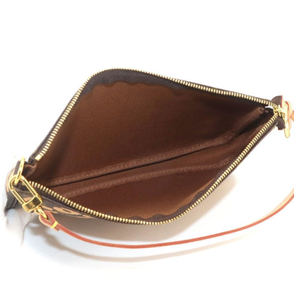Louis Vuitton Monogram Graffiti Pochette Soir Hand Bag Peach — view 7