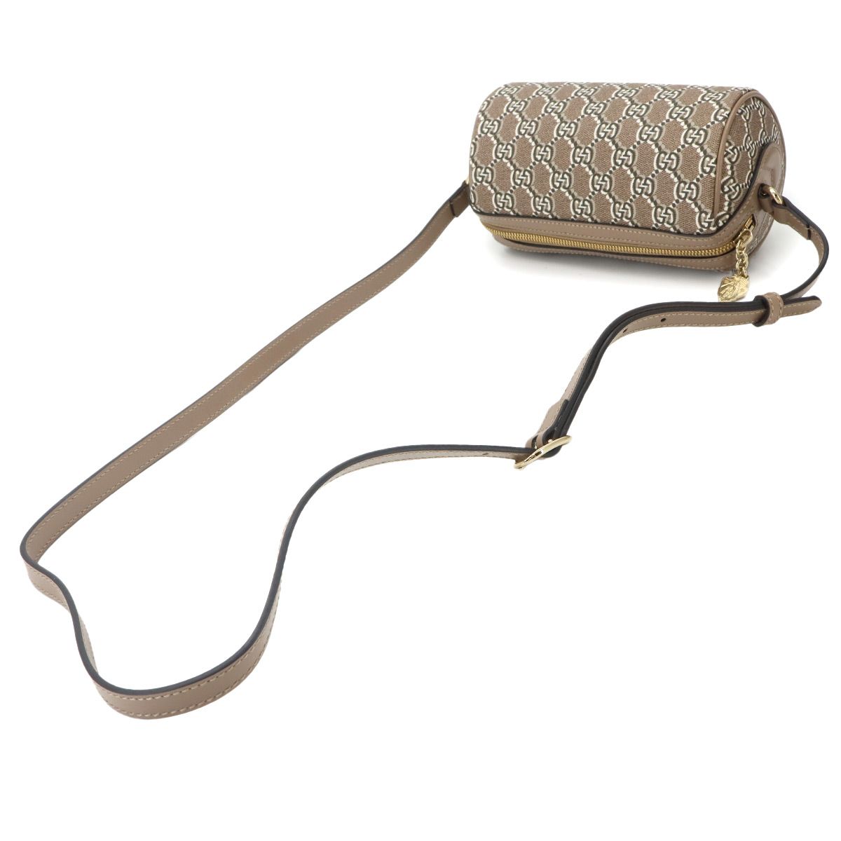 Gucci GG Shadow Shoulder Bag Supremecanvas Leather Beige — view 6