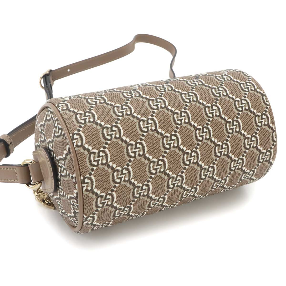 Gucci GG Shadow Shoulder Bag Supremecanvas Leather Beige — view 5
