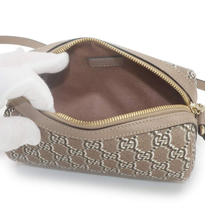 Gucci GG Shadow Shoulder Bag Supremecanvas Leather Beige — view 7