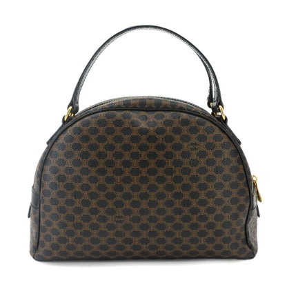 Celine Macadam Hand Bag Leather Black Brown Gold — view 2