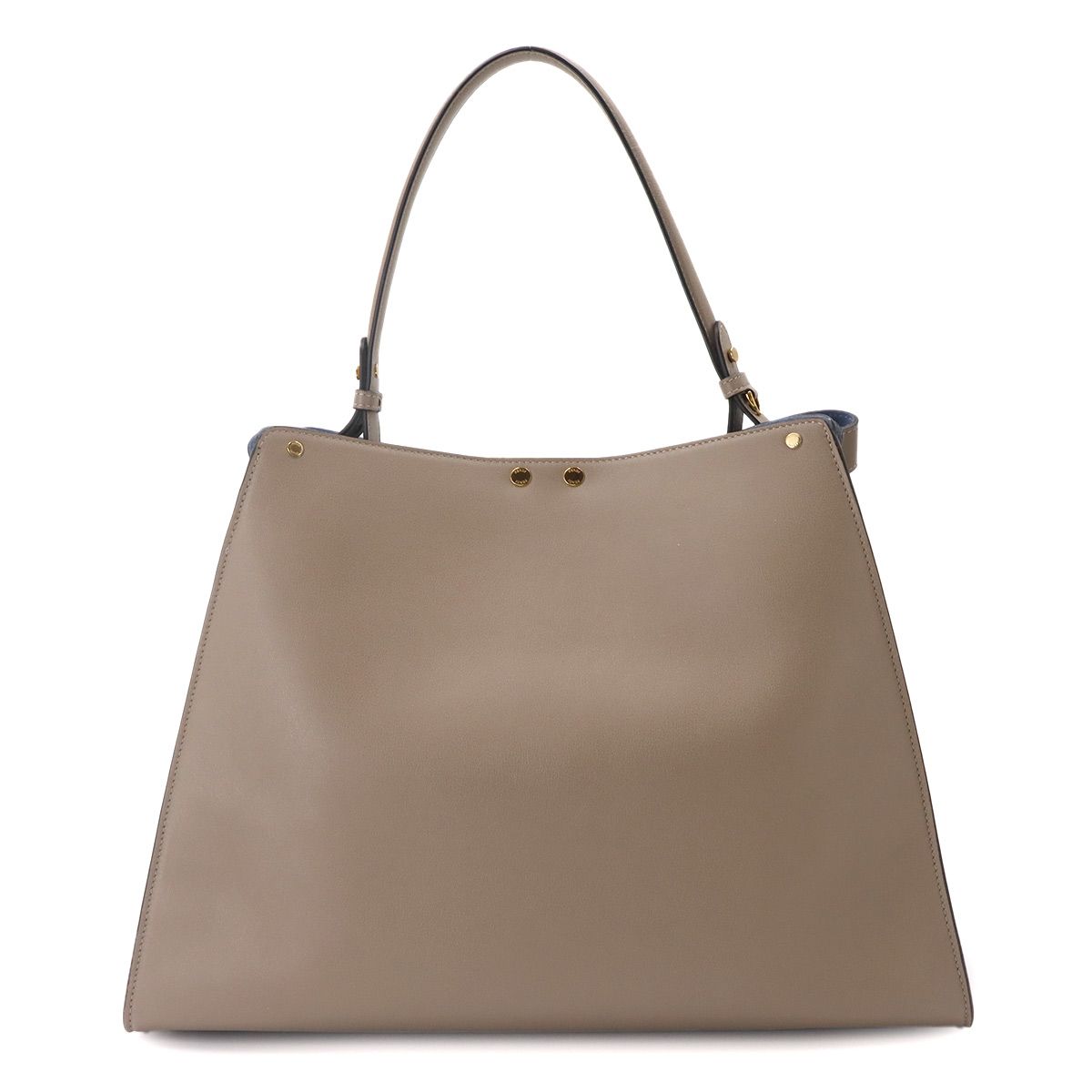 Fendi Large Tote Leather Gray Gold — view 3