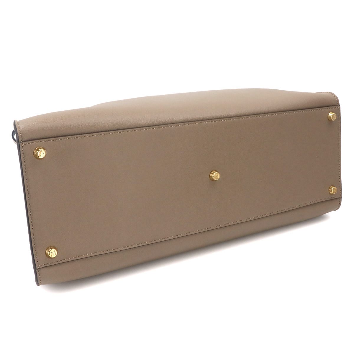 Fendi Large Tote Leather Gray Gold — view 5