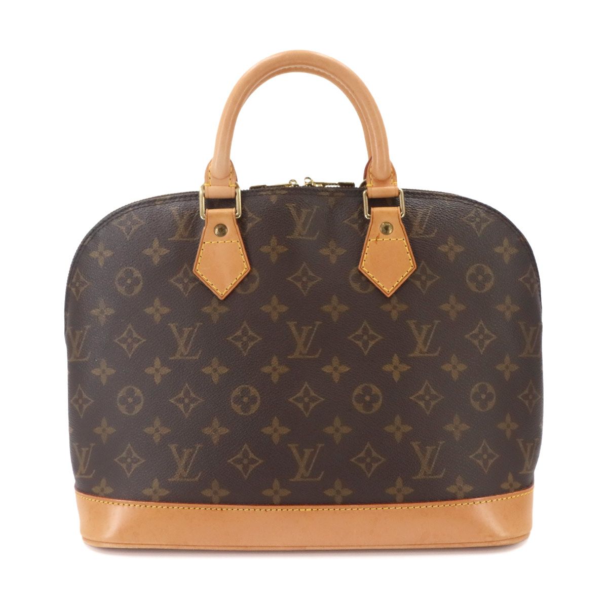 Louis Vuitton Monogram Alma Hand Bag Brown Gold — view 2