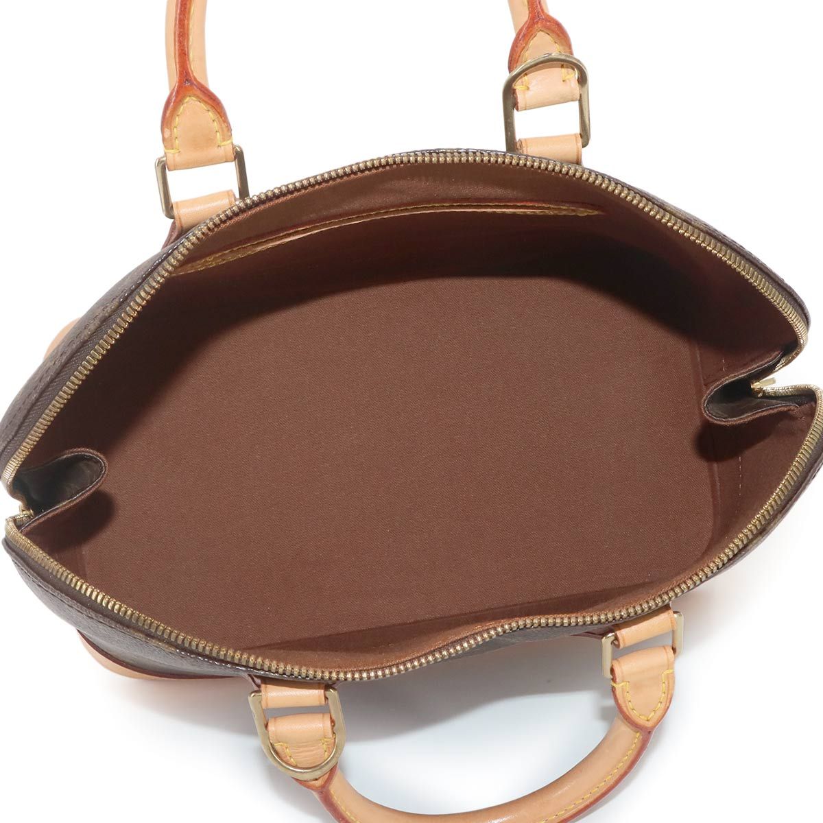 Louis Vuitton Monogram Alma Hand Bag Brown Gold — view 6
