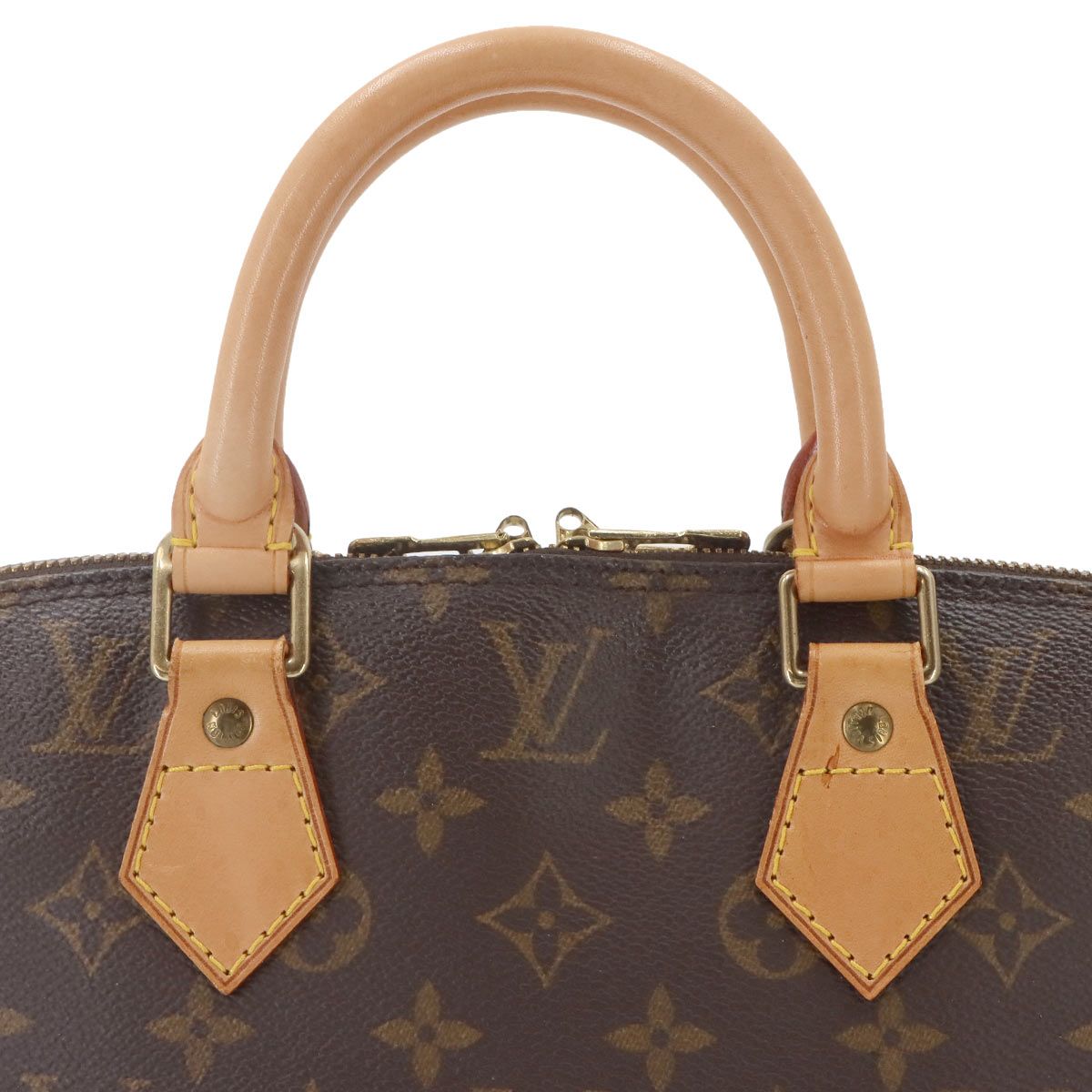 Louis Vuitton Monogram Alma Hand Bag Brown Gold — view 7