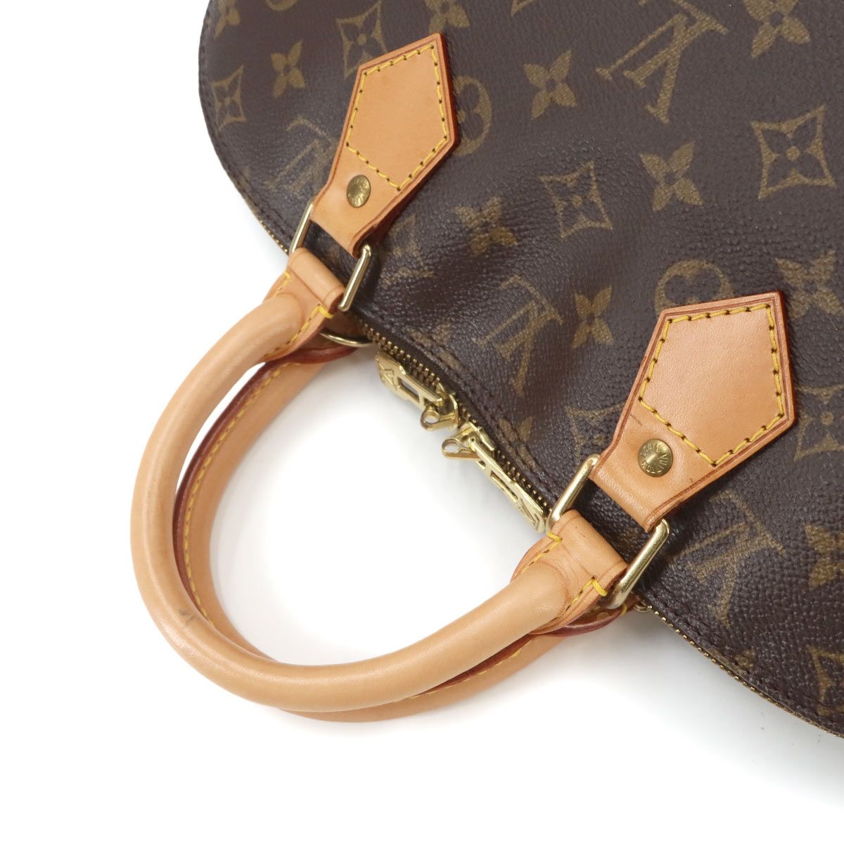 Louis Vuitton Monogram Alma Hand Bag Brown Gold — view 5