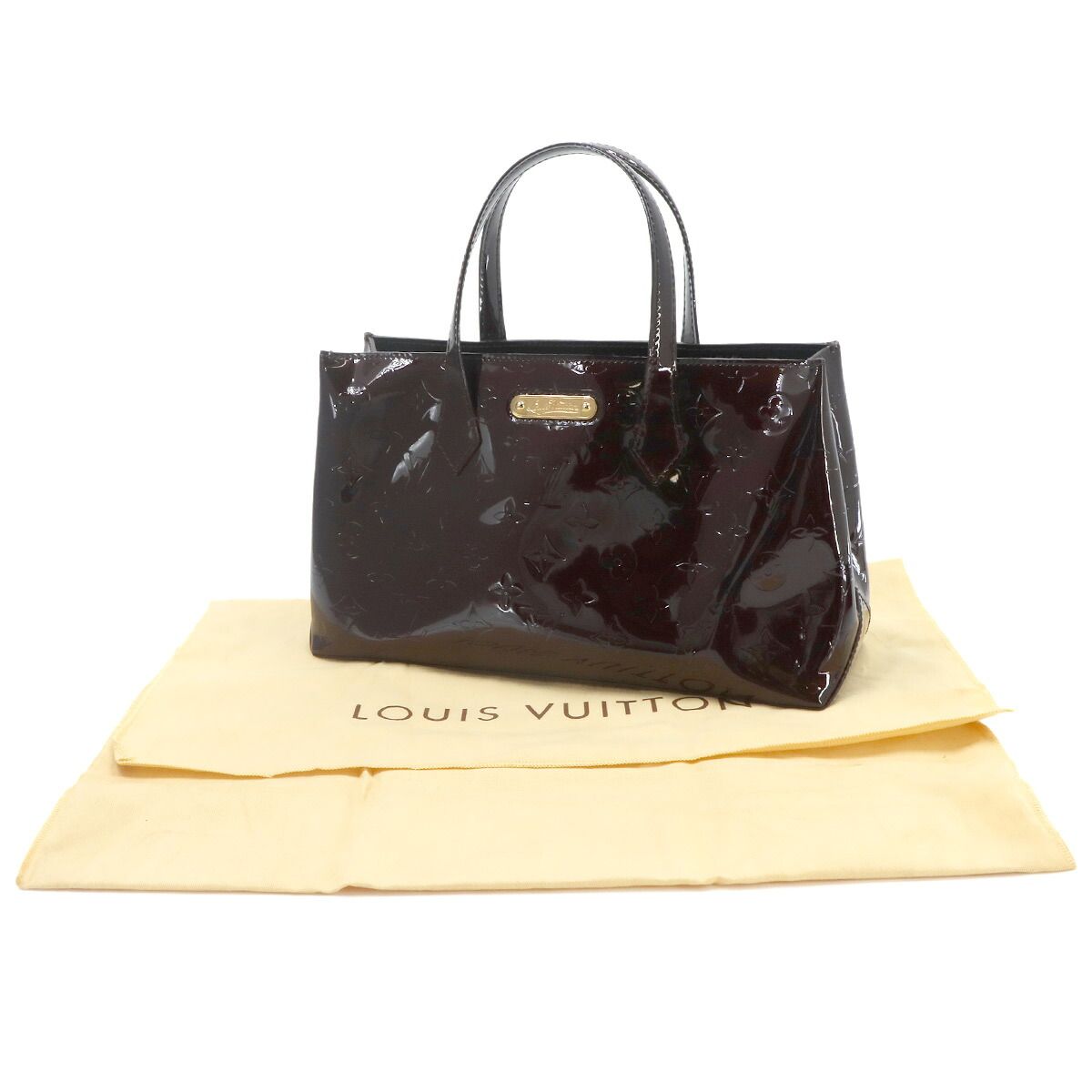 Louis Vuitton PM Monogram Vernis Hand Bag Leather Amarante — view 2