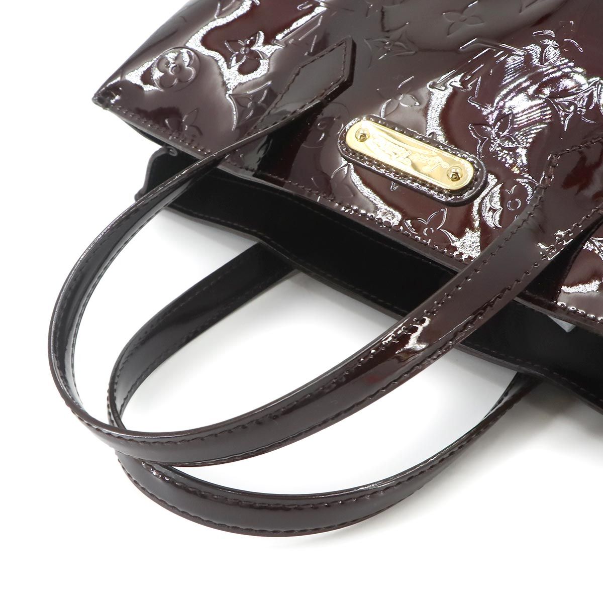 Louis Vuitton PM Monogram Vernis Hand Bag Leather Amarante — view 6