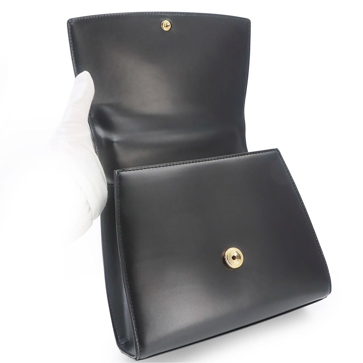 Louis Vuitton Opera Athens Hand Bag Leather Noir Black Gold — view 6