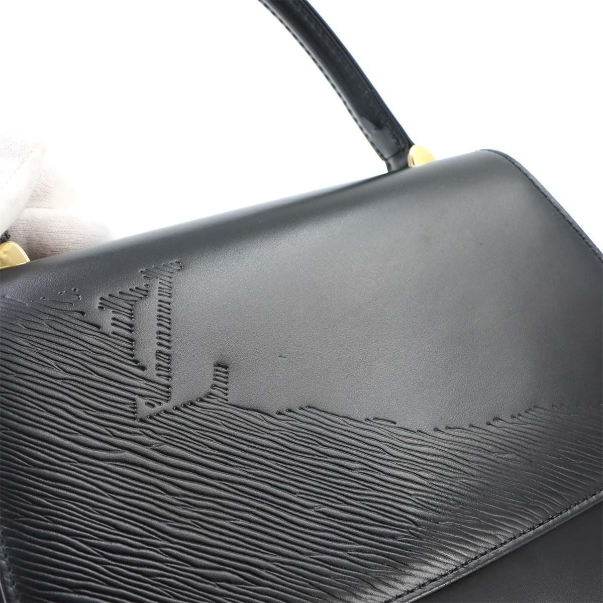 Louis Vuitton Opera Athens Hand Bag Leather Noir Black Gold — view 8