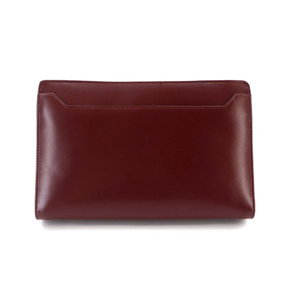 Cartier Must Line Clutch Second Bordeaux Leather Gold — view 3