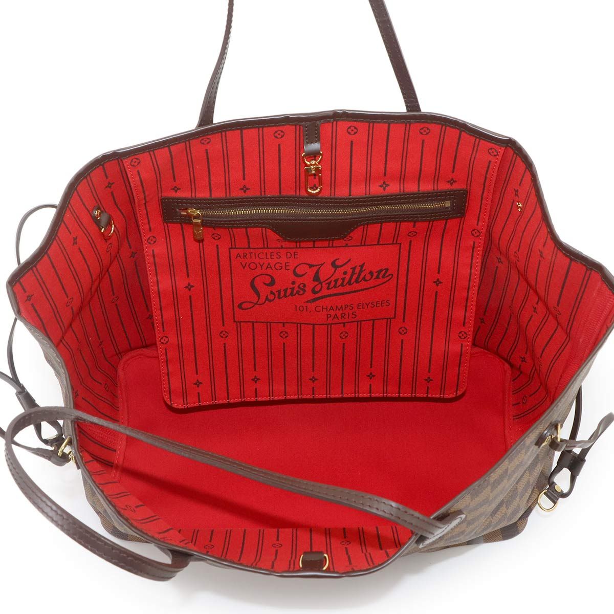 Louis Vuitton Damier Neverfull GM Tote Ebene Cerise Gold — view 6
