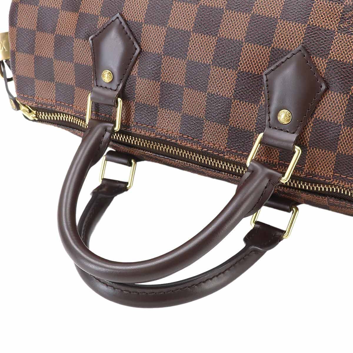 Louis Vuitton Damier Speedy 30 Hand Bag Ebene Brown Gold — view 5