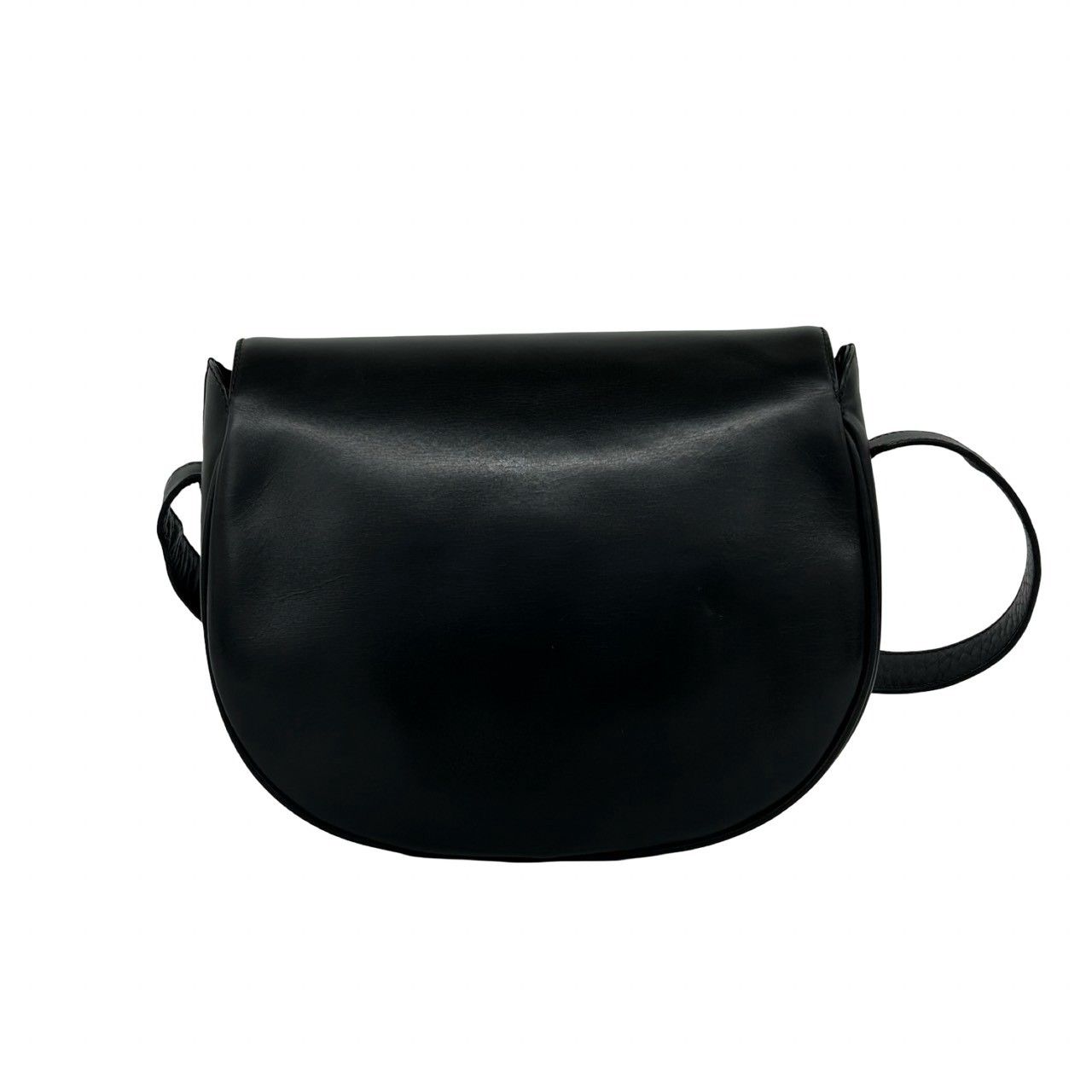 Celine Bagged Vintage Carriage Calf Leather Shoulder Bag Pochette Sakosh Black — view 3