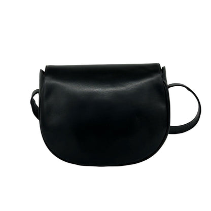 Celine Bagged Vintage Carriage Calf Leather Shoulder Bag Pochette Sakosh Black — view 3