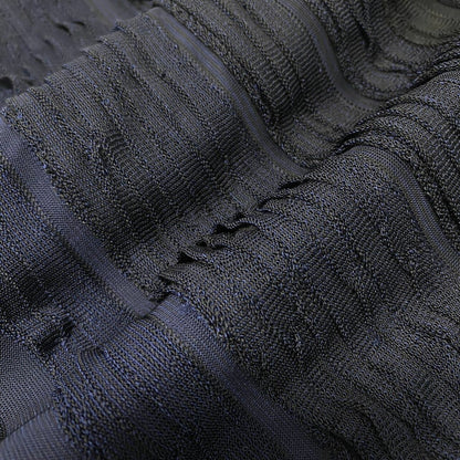 Chanel Gradient Quilted Bag Motif Plate Navy Rayon Knit Skirt — view 7