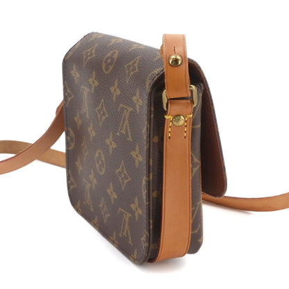 Louis Vuitton Monogram Mini Shoulder Bag Brown Cartouchiere — view 3