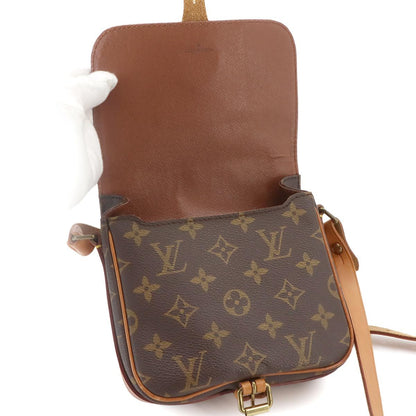 Louis Vuitton Monogram Mini Shoulder Bag Brown Cartouchiere — view 6
