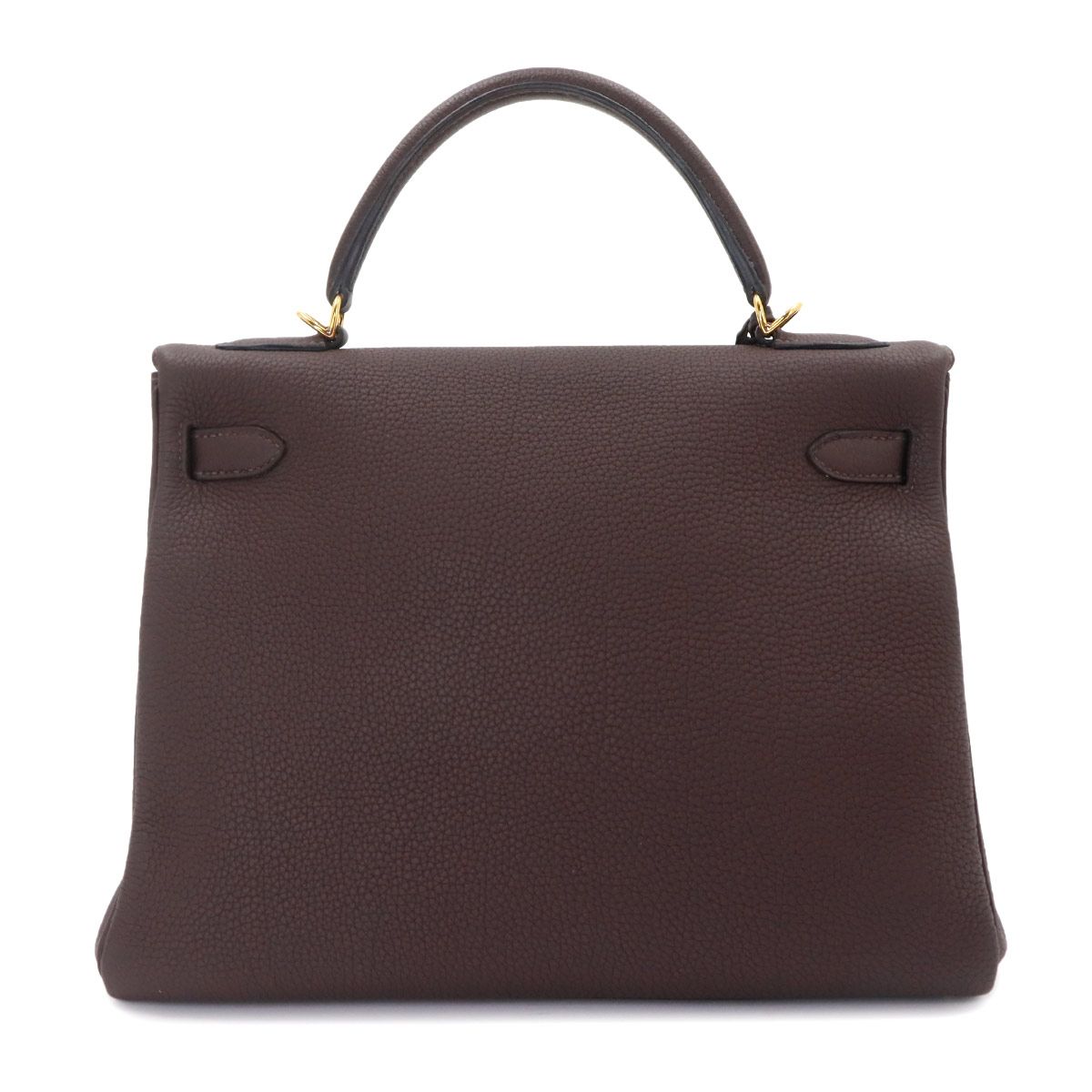 Hermes Kelly 32 Togo Chocolate 2-Way Bag Retourne Gold — view 2
