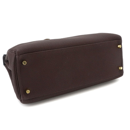 Hermes Kelly 32 Togo Chocolate 2-Way Bag Retourne Gold — view 4