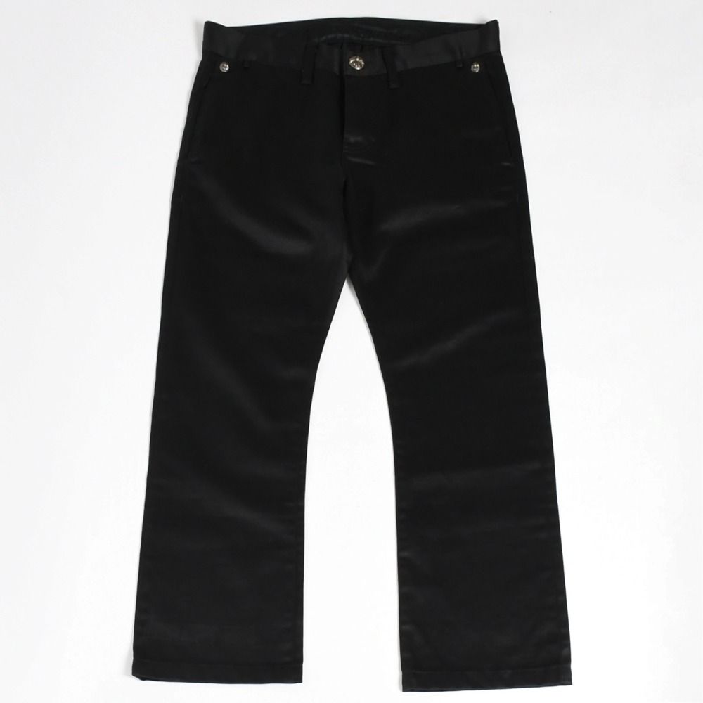 Chrome Hearts Cross Ball Button Chino Pants 32 Scroll Label Black Silver 4
