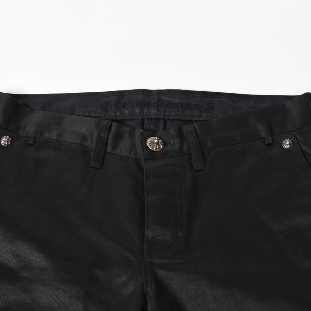 Chrome Hearts Cross Ball Button Chino Pants 32 Scroll Label Black Silver 4 — view 3