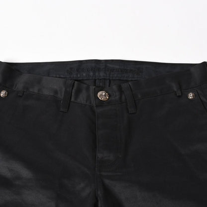 Chrome Hearts Cross Ball Button Chino Pants 32 Scroll Label Black Silver 4 — view 3