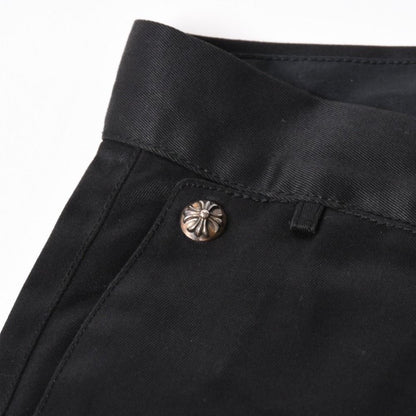 Chrome Hearts Cross Ball Button Chino Pants 32 Scroll Label Black Silver 4 — view 5