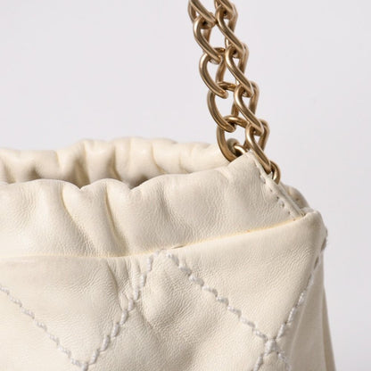 Chanel Shoulder Bag Chain Floral White Red Green Gold Lambskin — view 5