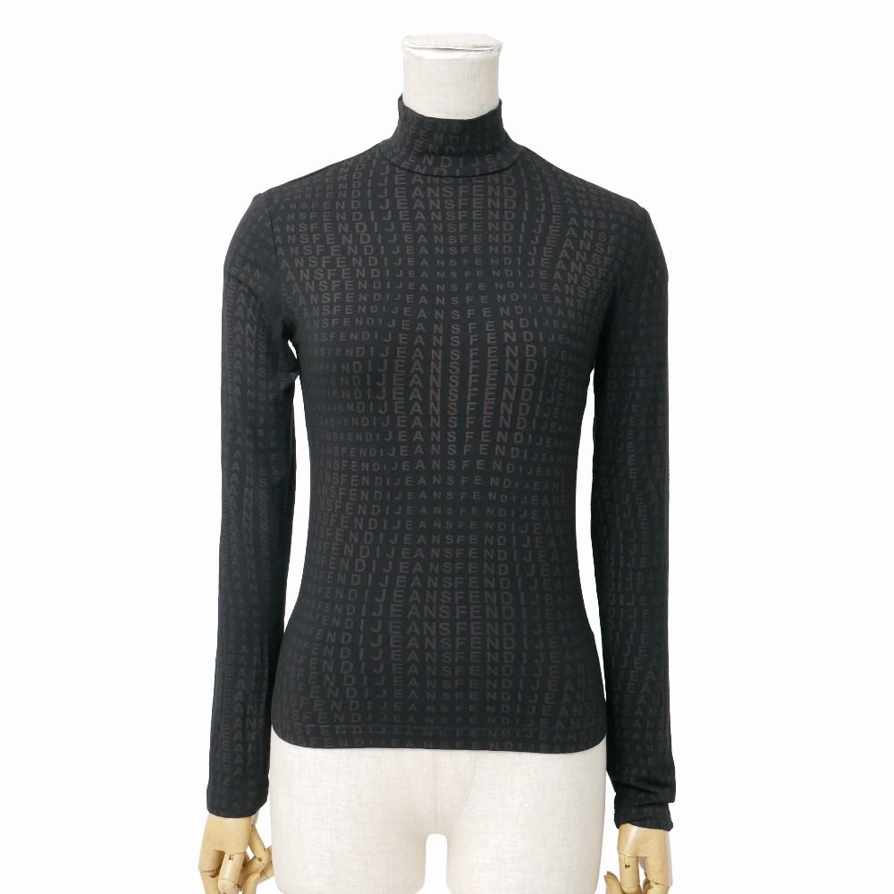 Fendi Vintage Top 40 Jersey High Neck Long Sleeve