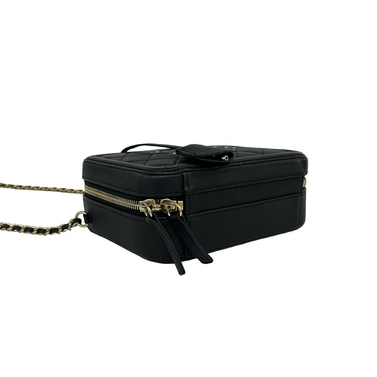 Chanel Card CC Filigree Quilted Caviar Leather 2-Way Shoulder — view 7