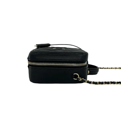 Chanel Card CC Filigree Quilted Caviar Leather 2-Way Shoulder — view 6