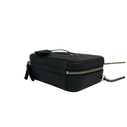 Chanel Card CC Filigree Quilted Caviar Leather 2-Way Shoulder — view 8