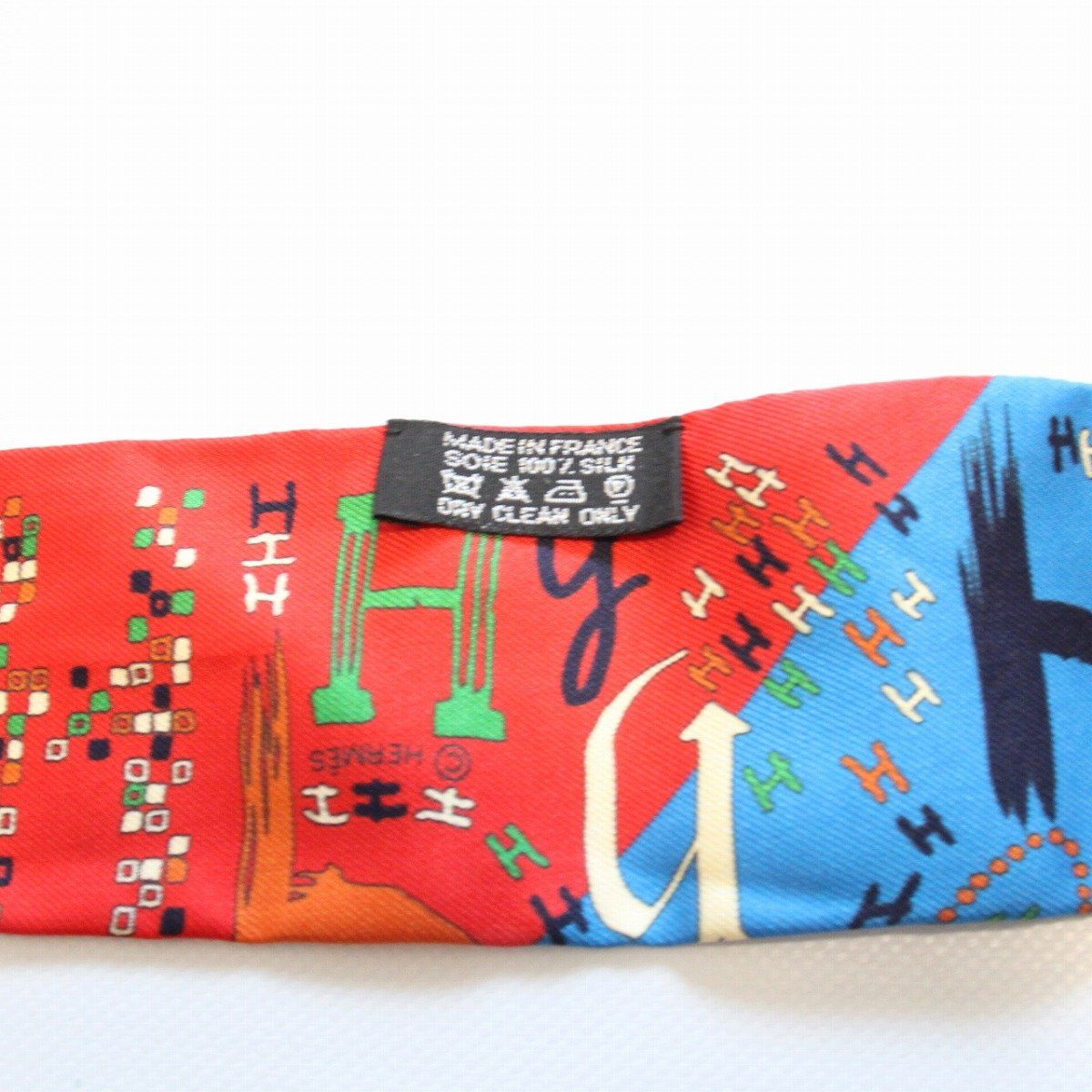 Hermes Twilight Thousand and One Silk 100% Blue Red Quality Scarf — view 7