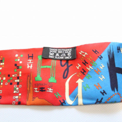 Hermes Twilight Thousand and One Silk 100% Blue Red Quality Scarf — view 7