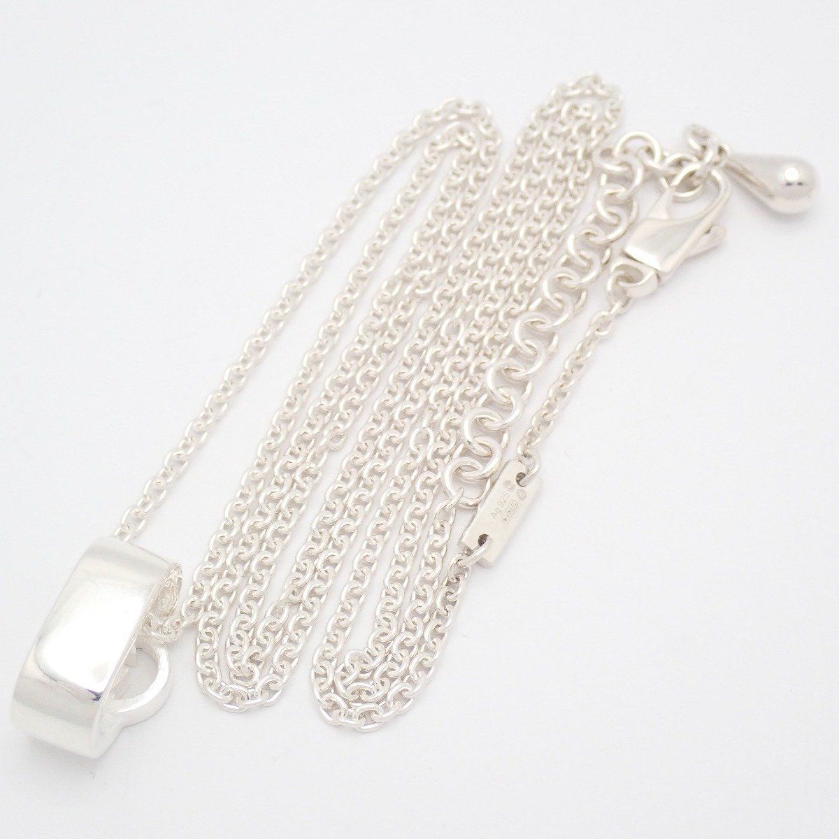 Gucci Interlocking G Cutout Necklace 925 Sterling Silver — view 4