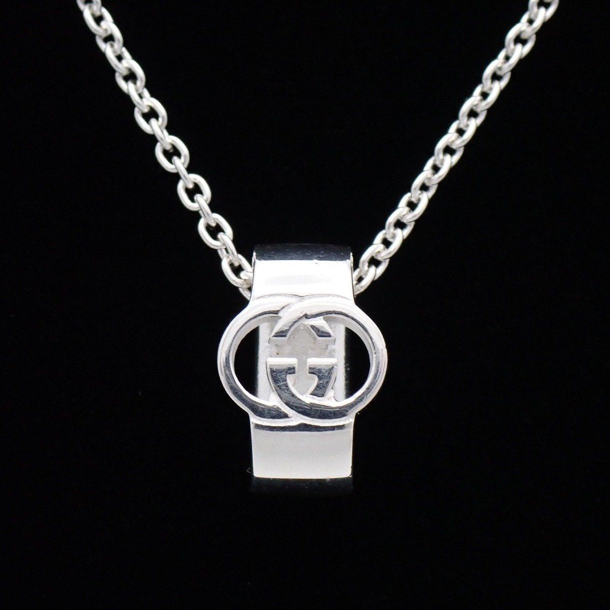 Gucci Interlocking G Cutout Necklace 925 Sterling Silver — view 6