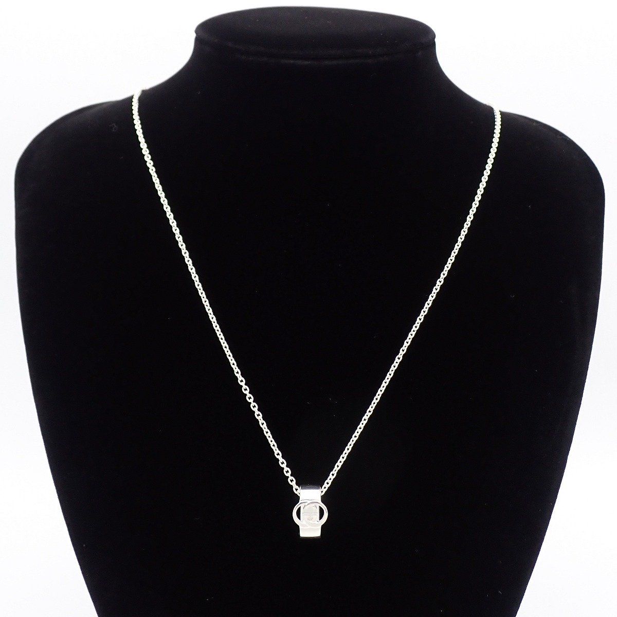 Gucci Interlocking G Cutout Necklace 925 Sterling Silver — view 7