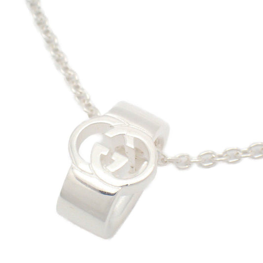 Gucci Interlocking G Cutout Necklace 925 Sterling Silver