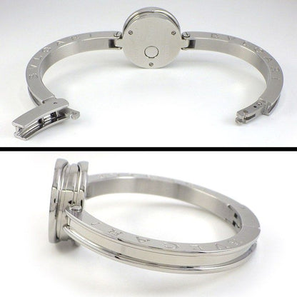 Bvlgari B.zero1 Watch Bangle Diamond Index Blue Shelldial SS — view 3