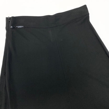 Chanel Boutique Logo Embroidery Stretch Black Rayon Flare Skirt — view 4